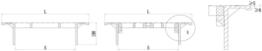 橫截溝檢修口雨水箅剖面圖